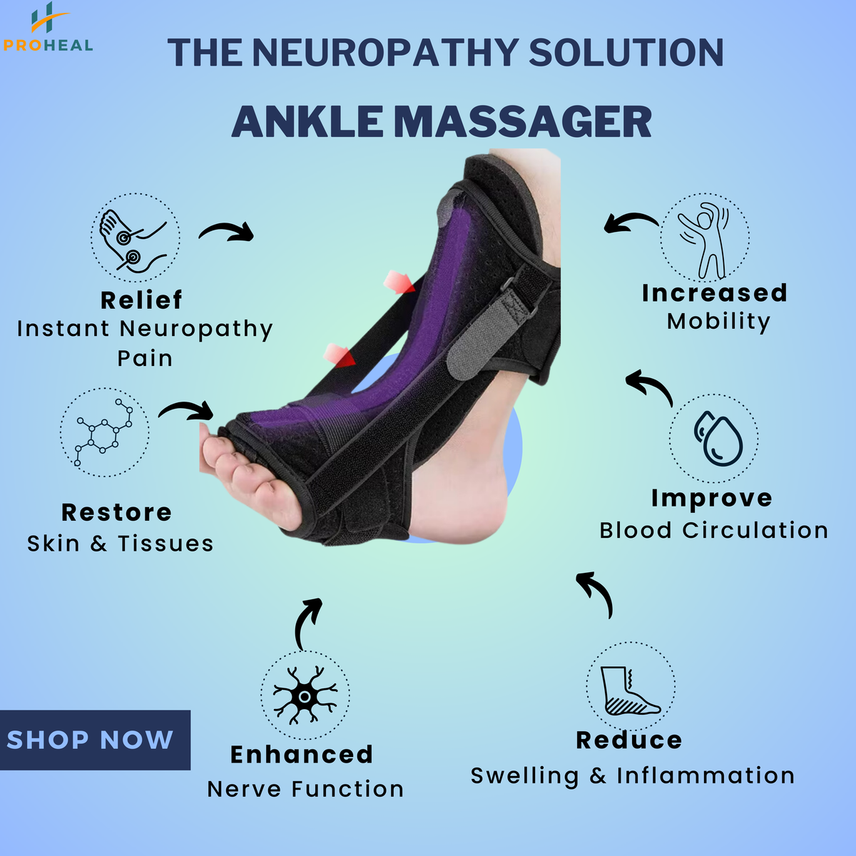 ProHeal™ Neuropathy Ankle Brace + Massage Ball for FREE