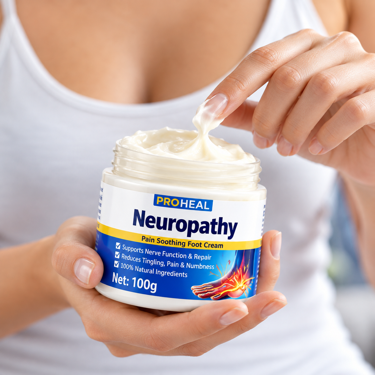 Neuropathy Nerve Healing Cream with R-Alpha Lipoic Acid and Magnesium (Buy 1 get 1 FREE!)