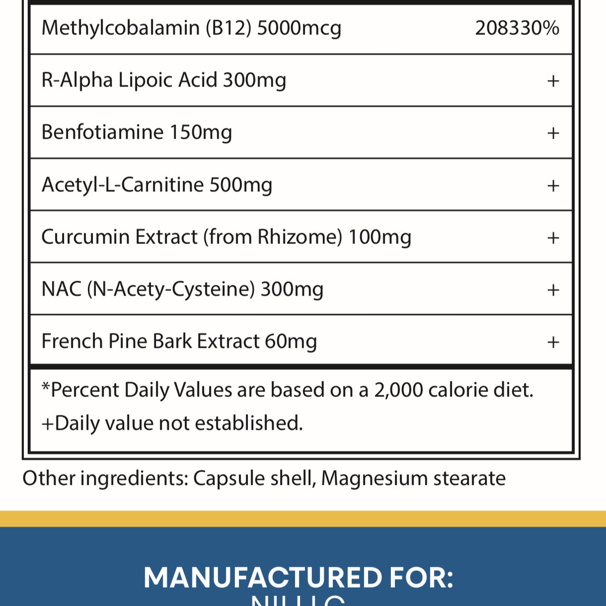 ProHeal™ Nerve Support Complex (“Maximum Strength – 7 Clinically Proven Ingredients”)