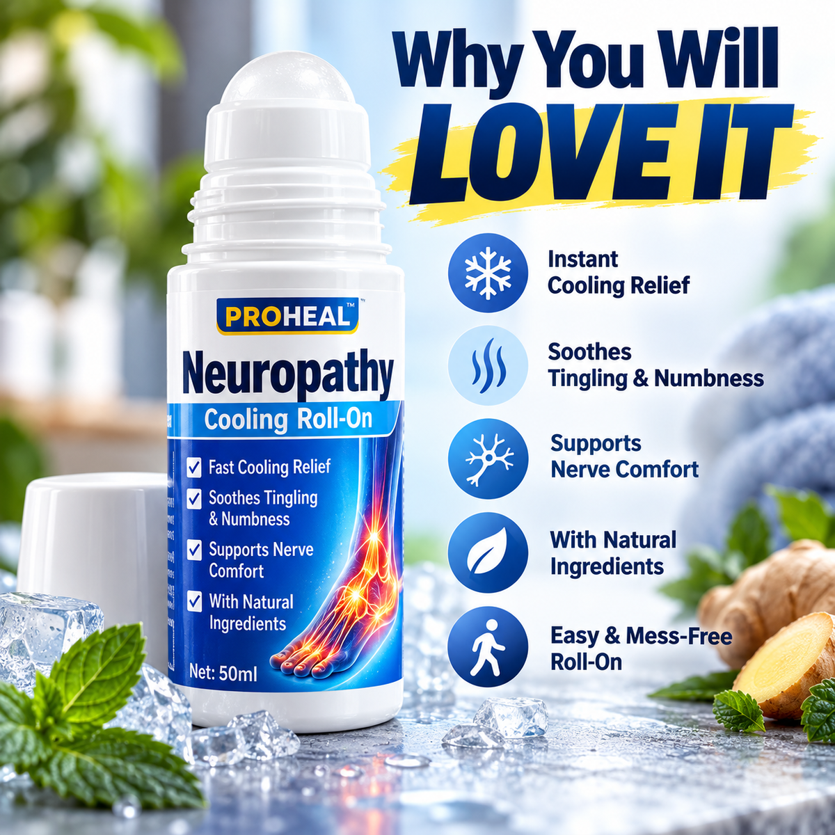 Pro Heal™ Neuropathy Cooling Roll-On