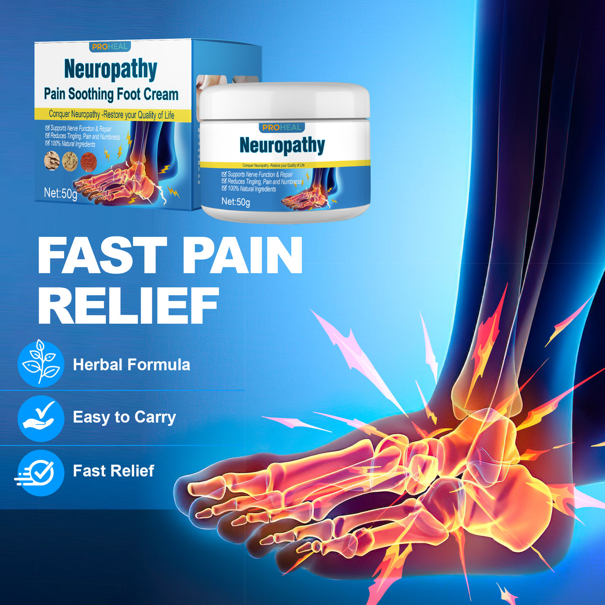 Neuropathy Nerve Healing Cream (Buy 1 get 1 FREE)