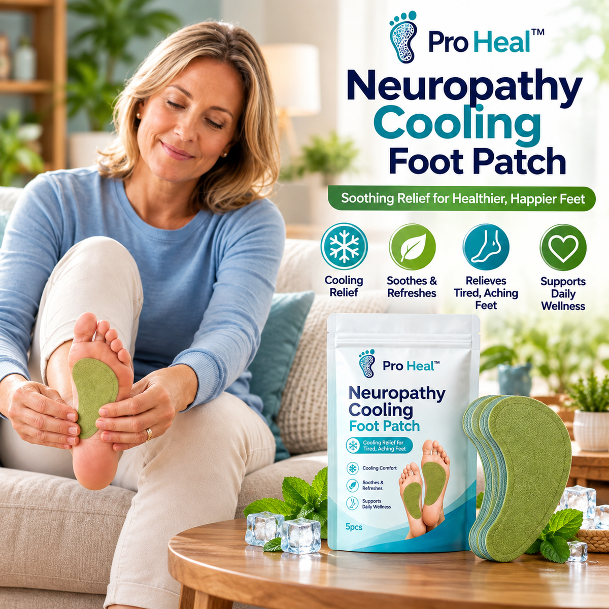 Pro Heal™ Cooling Foot Patch (Buy 1 get 1 Free)