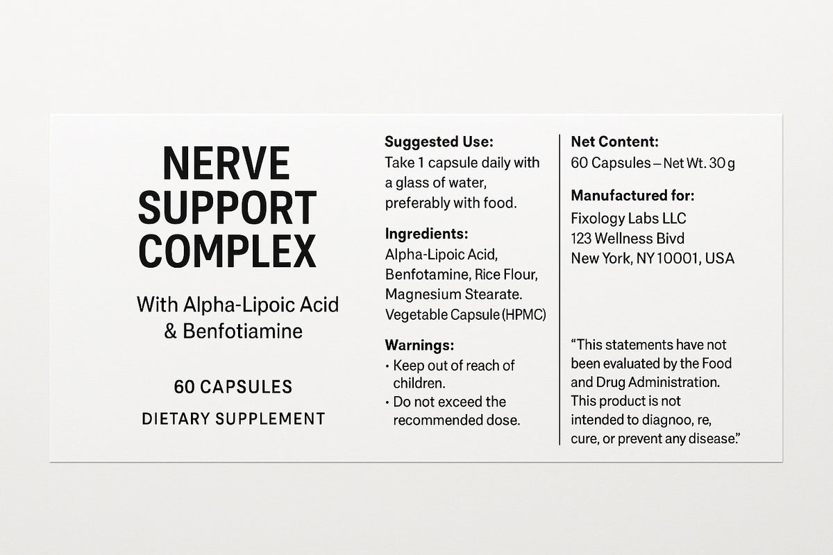 ProHeal™ Nerve Support Complex (“Maximum Strength – 7 Clinically Proven Ingredients”)